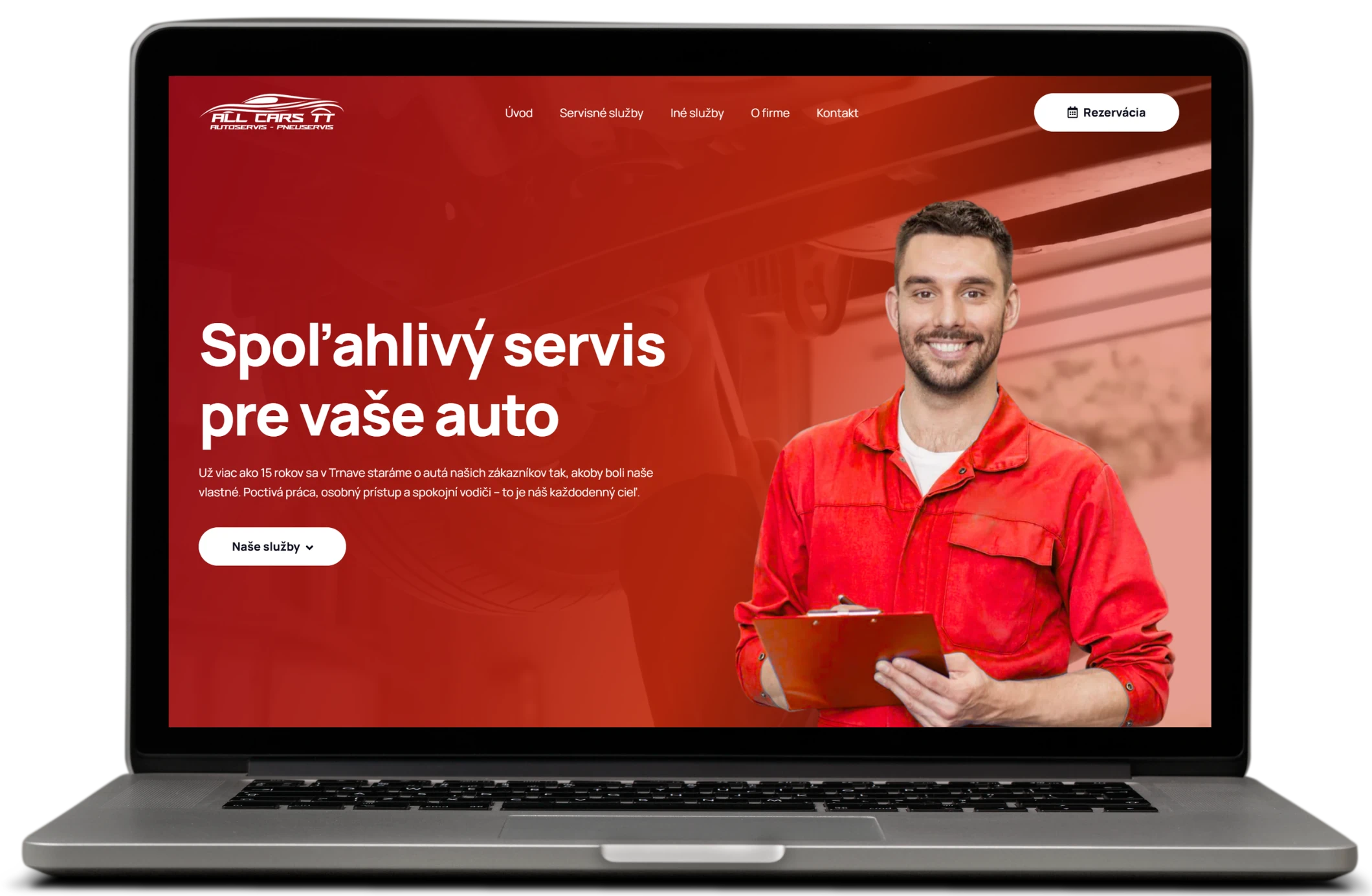 Ukážka web stránky